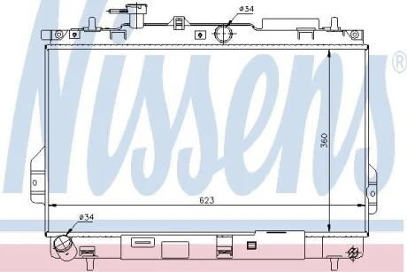 Радіатор охолодження HYUNDAI MATRIX (FC) (01-) MT (вир-во Nissens) NISSENS 67481