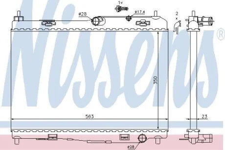 Радіатор охолодження FORD (вир-во Nissens) NISSENS 69235