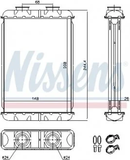 Радиатор отопителя салона NISSENS 70019
