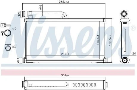 Радіатор обігрівача салону NISSENS 70233