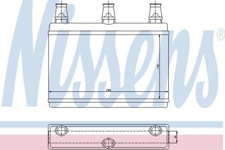 Радіатор обігрівача салону NISSENS 70522
