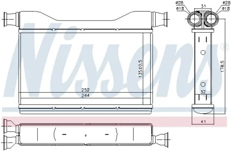 Радиатор отопителя салона NISSENS 70528