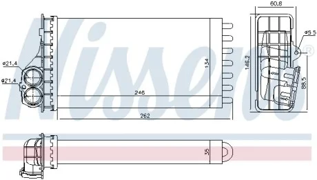 Радиатор отопителя салона NISSENS 707091
