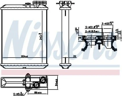 Радиатор отопителя салона NISSENS 707102