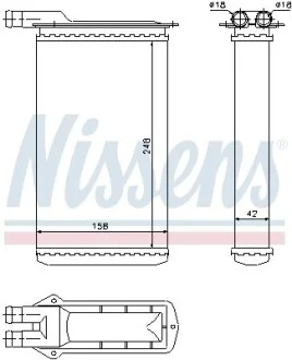 Радіатор обігрівача салону NISSENS 71942