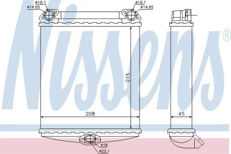 Радіатор обігрівача салону NISSENS 72001