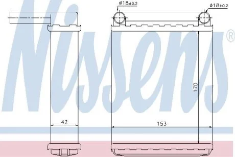 Радіатор обігрівача салону NISSENS 72038