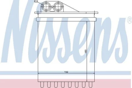 Радіатор обігрівача салону NISSENS 72040