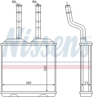 Радіатор обігрівача салону NISSENS 72634