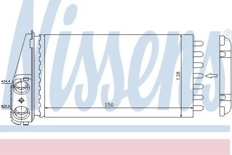Радиатор отопителя салона NISSENS 72945