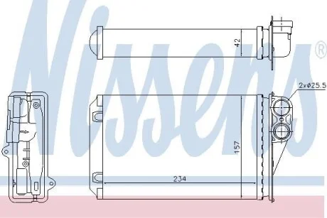 Радиатор отопителя салона NISSENS 72946