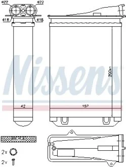 Радиатор отопителя салона NISSENS 72954