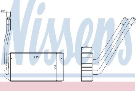 Радиатор отопителя салона NISSENS 73000