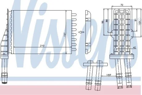 Радиатор отопителя салона NISSENS 73258
