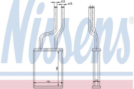 Радиатор отопителя салона NISSENS 73457