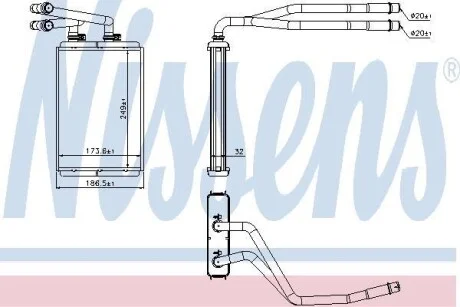 Радіатор обігрівача салону NISSENS 73990