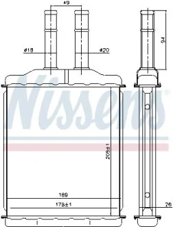 Радіатор обігрівача салону NISSENS 76505