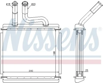 Радіатор обігрівача салону NISSENS 76507