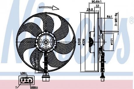 Вентилятор охлаждения двигателя NISSENS 85544