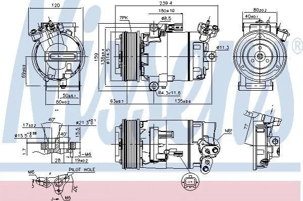 Компрессор кондиционера First Fit NISSENS 890015 (фото 1)