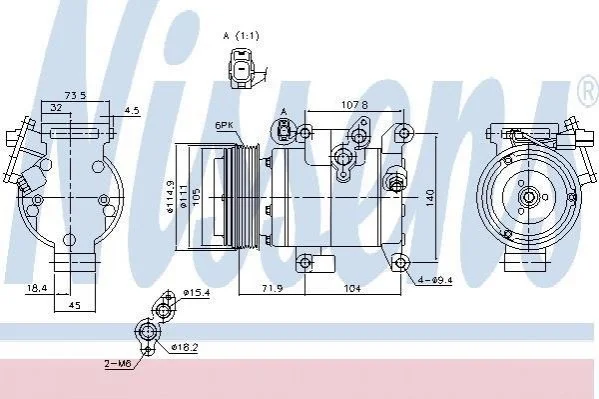 Компрессор кондиционера First Fit NISSENS 890045 (фото 1)