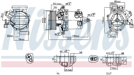Компрессор кондиционера First Fit NISSENS 890053