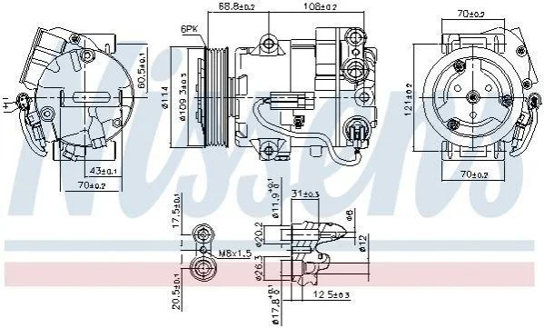 Компрессор кондиционера NISSENS 890058 (фото 1)