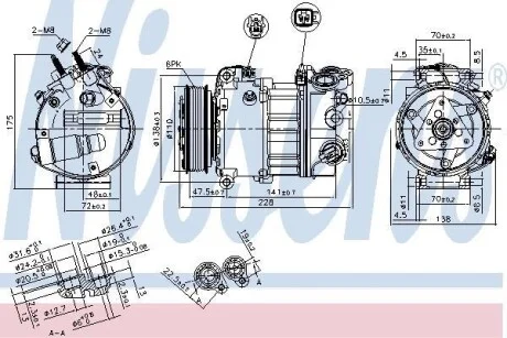 Компрессор кондиционера NISSENS 890124