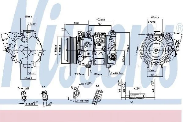 Компрессор кондиционера First Fit NISSENS 890143 (фото 1)