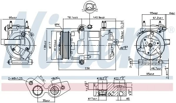 Компрессор кондиционера First Fit NISSENS 890217 (фото 1)