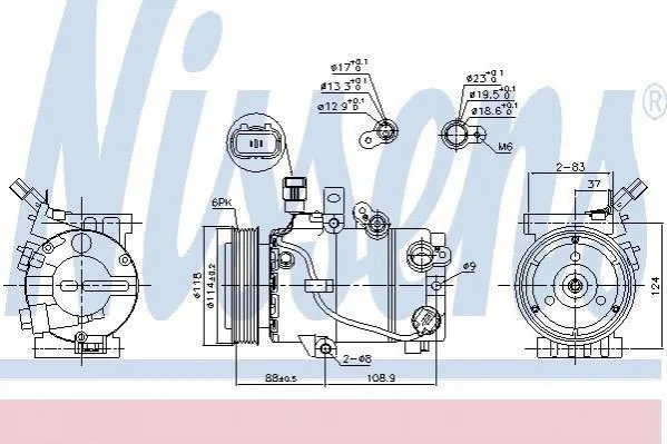 Компрессор кондиционера First Fit NISSENS 890243 (фото 1)
