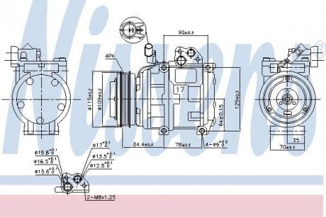 Компрессор кондиционера First Fit NISSENS 890282