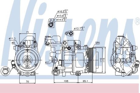 Компрессор кондиционера NISSENS 89051