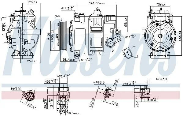 Компрессор кондиционера First Fit NISSENS 890550 (фото 1)