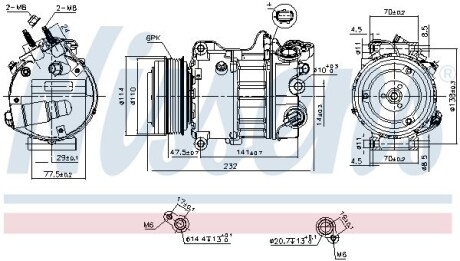 Компресор кондицiонера NISSENS 890585