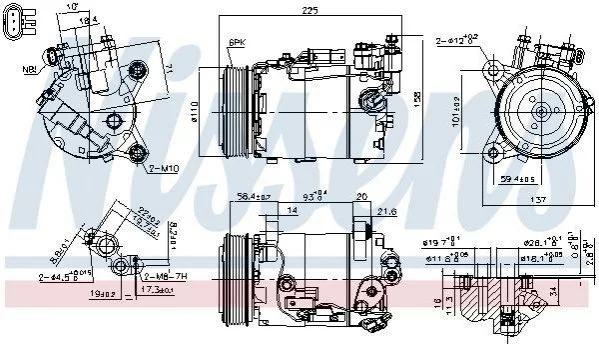 Компрессор кондиционера First Fit NISSENS 890600 (фото 1)