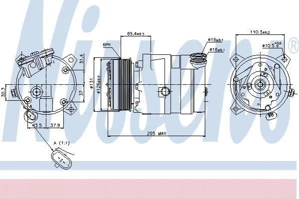 Компрессор кондиционера First Fit NISSENS 89062 (фото 1)