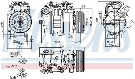 Компрессор кондиционера First Fit NISSENS 890628