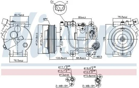 Компрессор кондиционера Hyundai Ix35/tucson 09-/Kia Sportage 10- (Nissens) NISSENS 890651