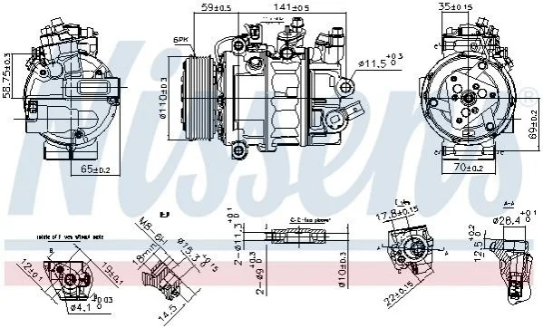 Компрессор кондиционера First Fit NISSENS 890755 (фото 1)