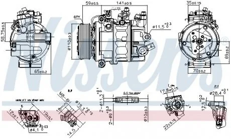 Компрессор кондиционера First Fit NISSENS 890755
