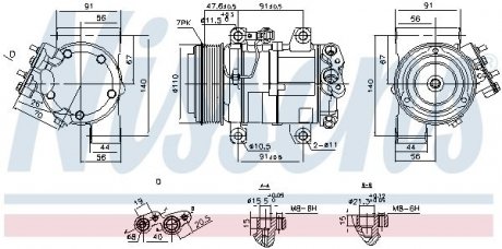 Компрессор кондиционера NISSENS 890874