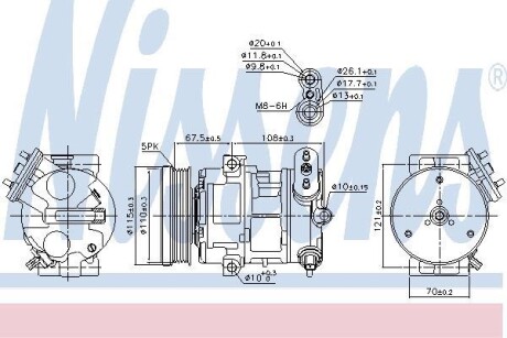 Компрессор кондиционера First Fit NISSENS 89100