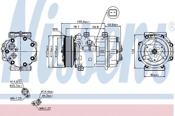 Компрессор кондиционера First Fit NISSENS 89136 (фото 1)