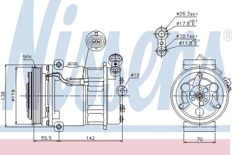 Компрессор кондиционера NISSENS 89157