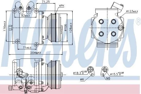 Компресор кондиціонера NISSENS 89226