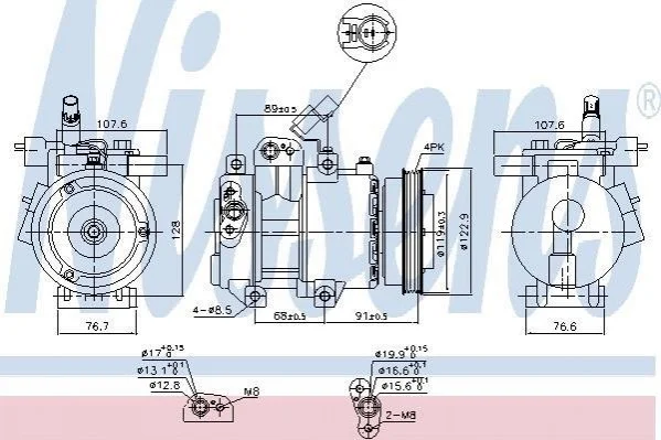 Компрессор кондиционера First Fit NISSENS 89279 (фото 1)