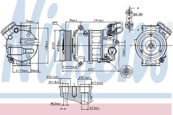 Компрессор кондиционера First Fit NISSENS 89420 (фото 1)