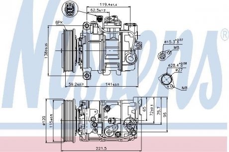 Компрессор кондиционера First Fit NISSENS 89529 (фото 1)