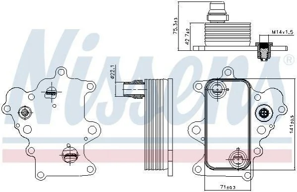 Радиатор масляный First Fit NISSENS 90885 (фото 1)